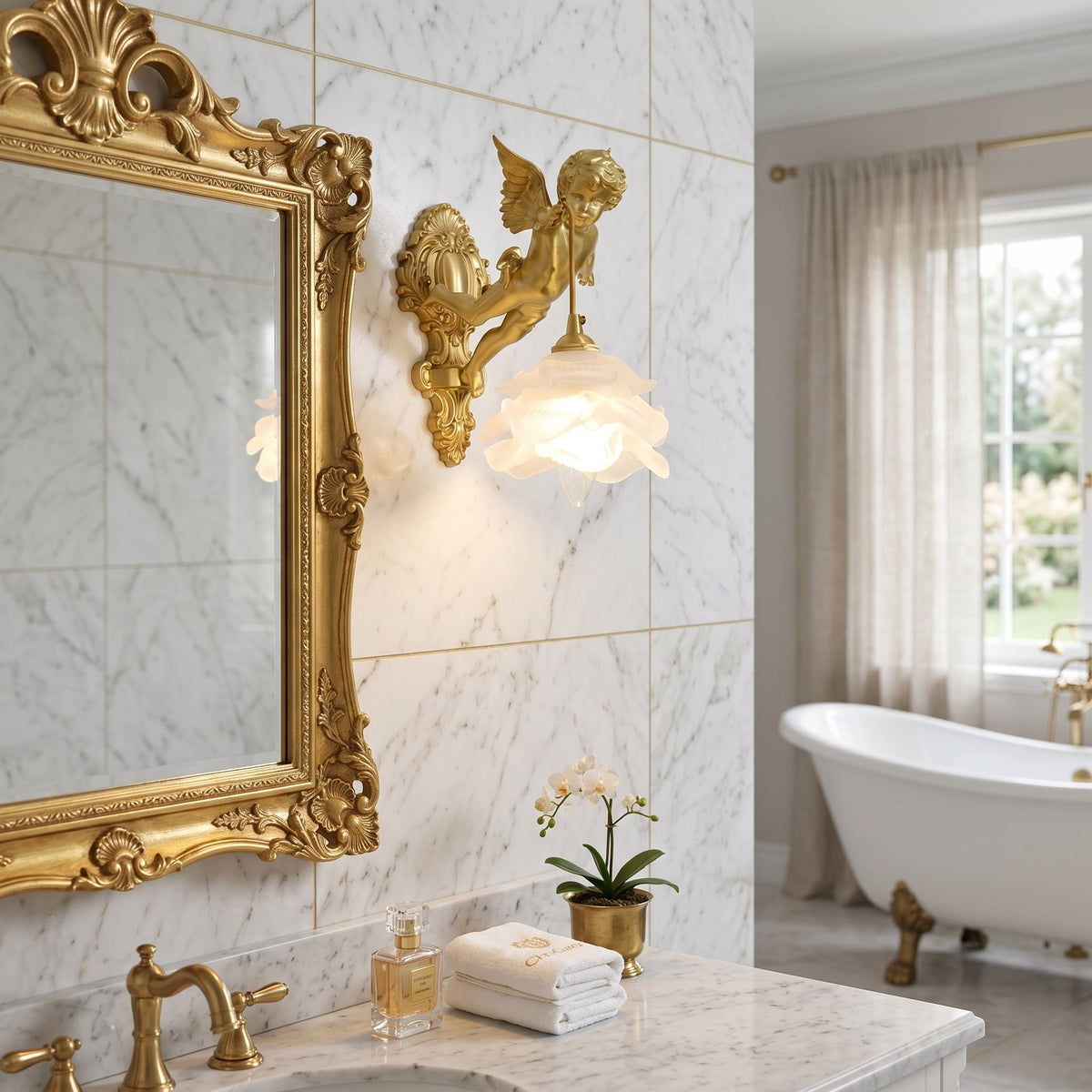 Solange Angel Glass Wall Lamp