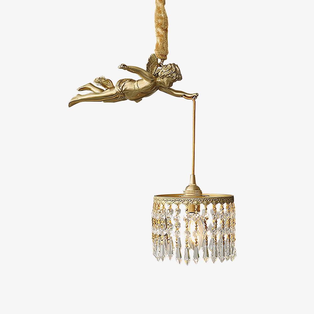 Calytra Brass & Crystal Artistic Pendant Light