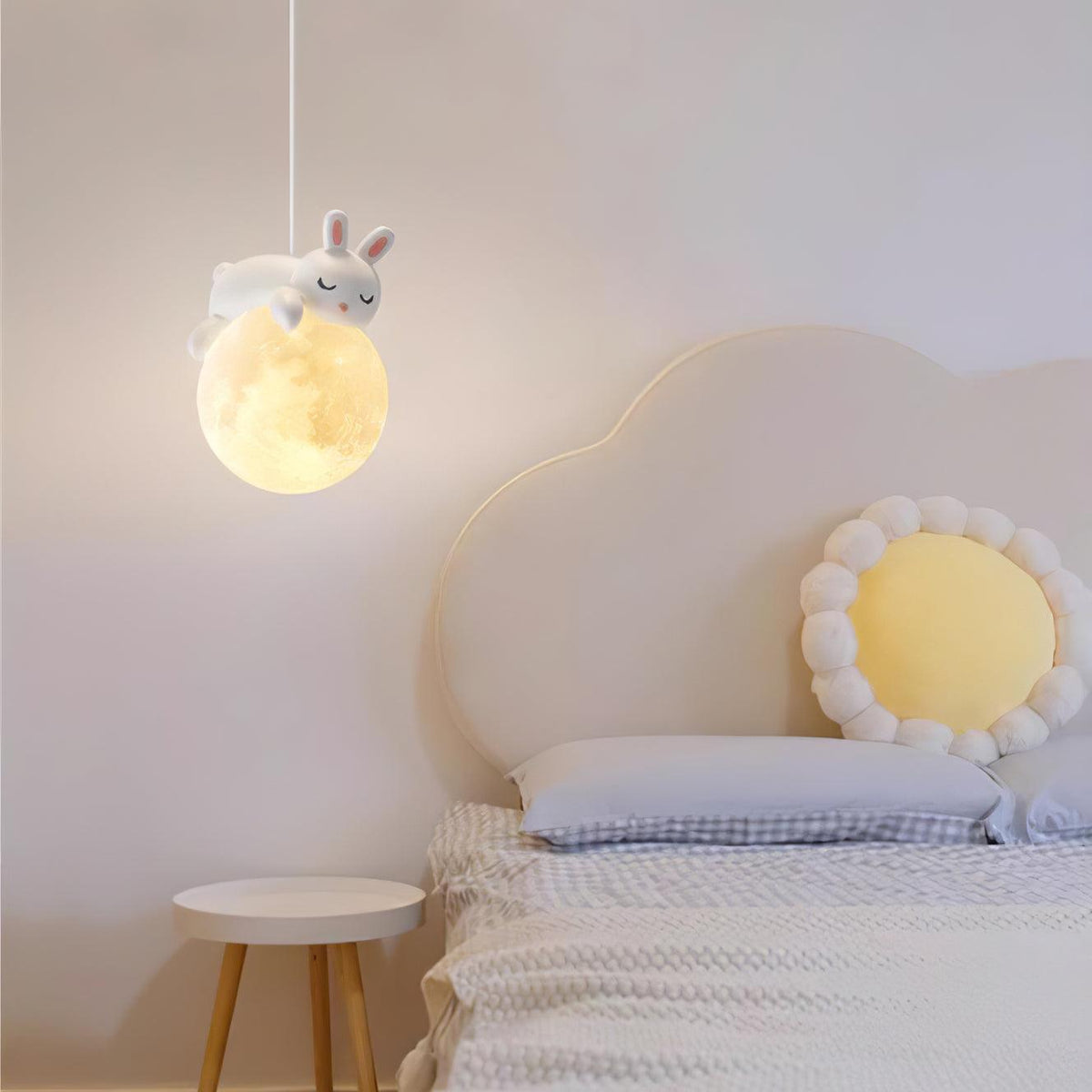Velisise Pendant Lamp Bear Moon for Children's Room