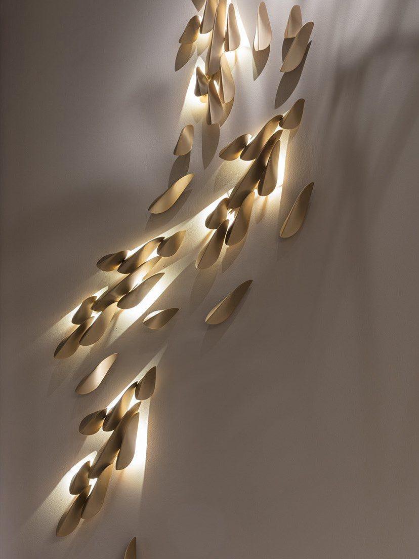 Avynis Abstract Brass Wall Light