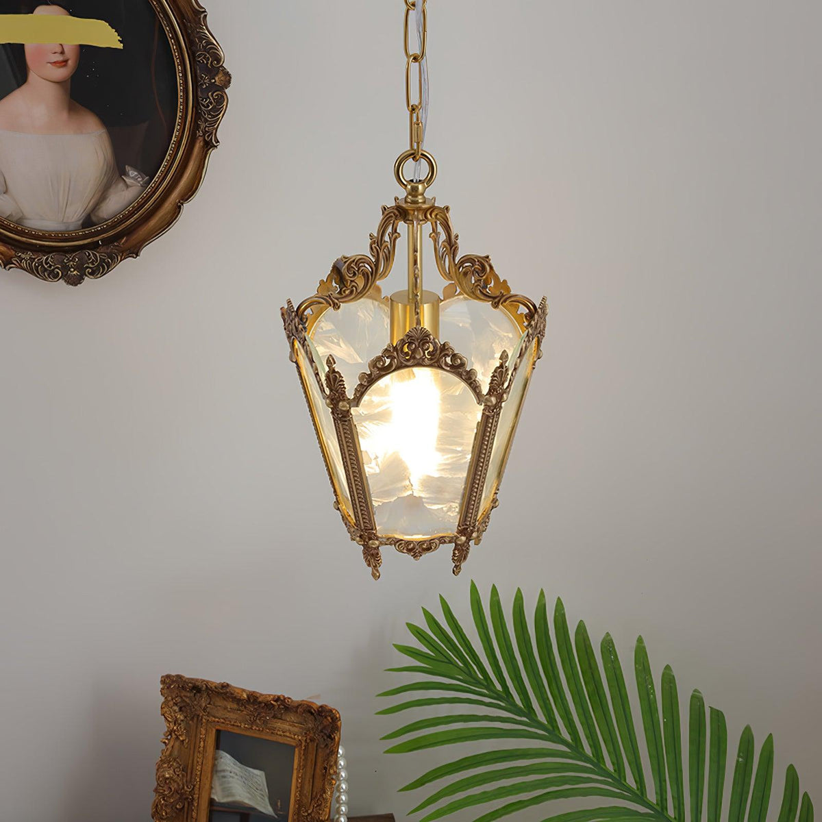 Auririelle Pendant Lamp Brass Empire Antique Elegant