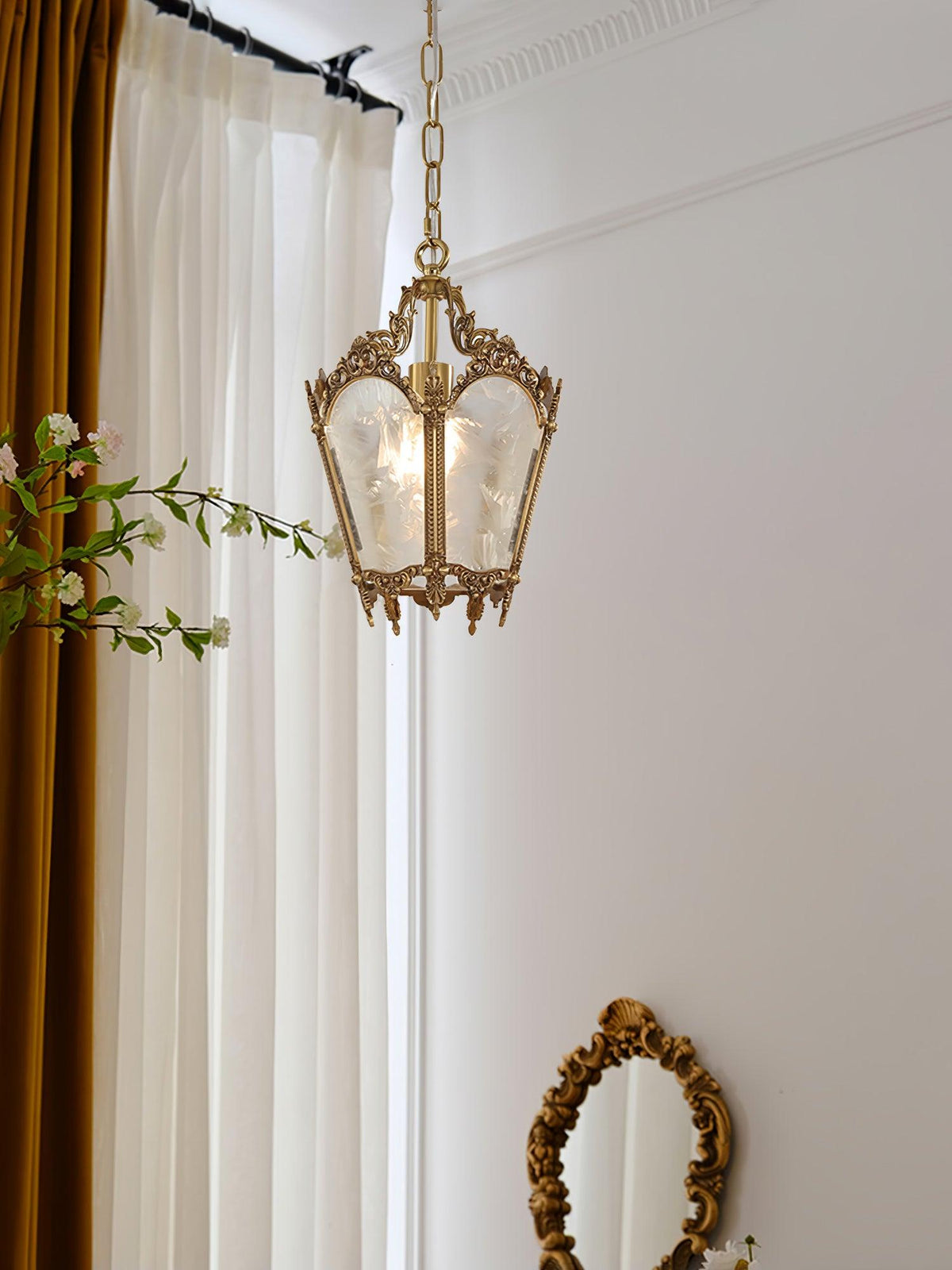 Auririelle Pendant Lamp Brass Empire Antique Elegant