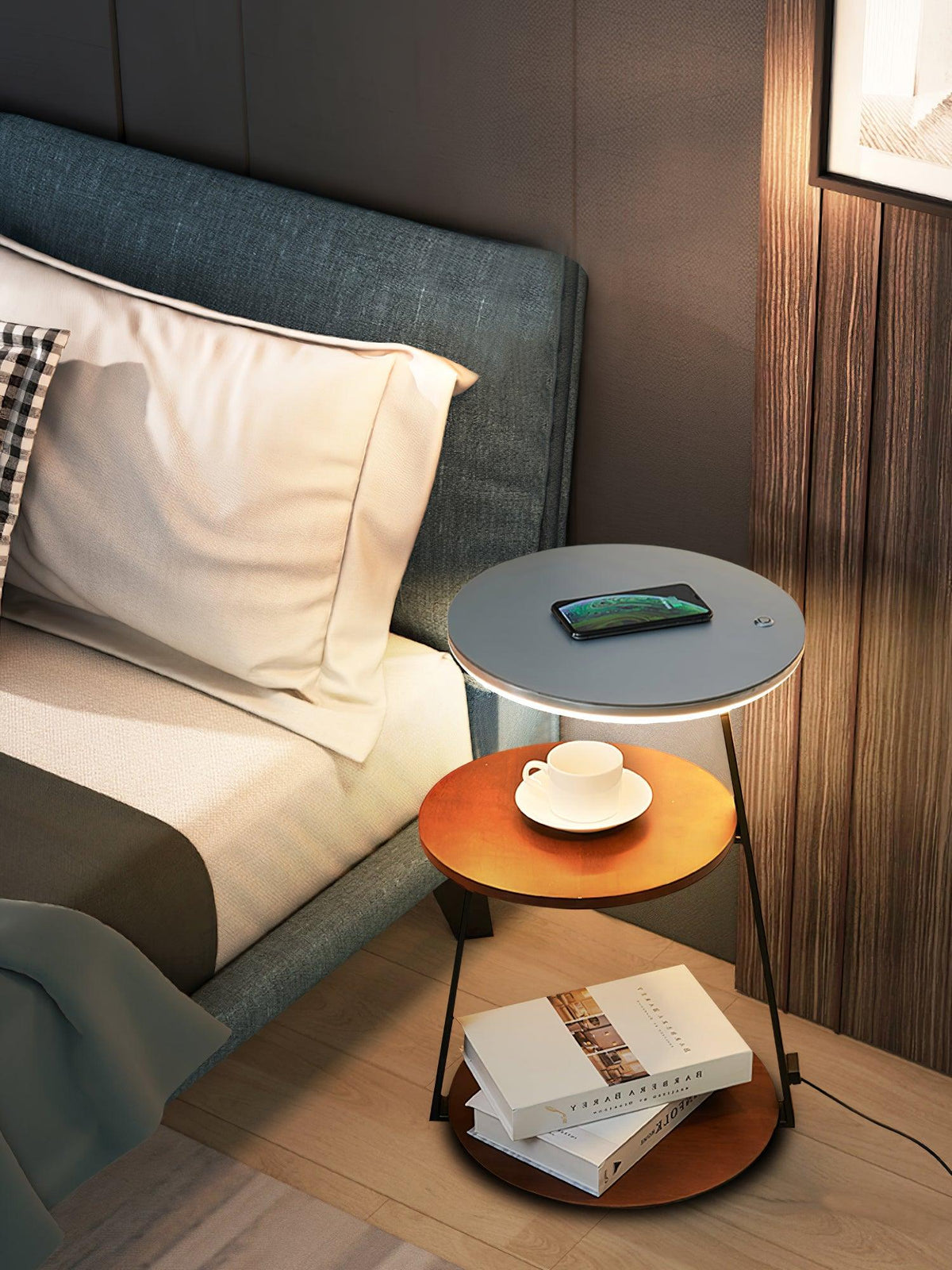 Mard Wood Contemporary Floor Lamp
