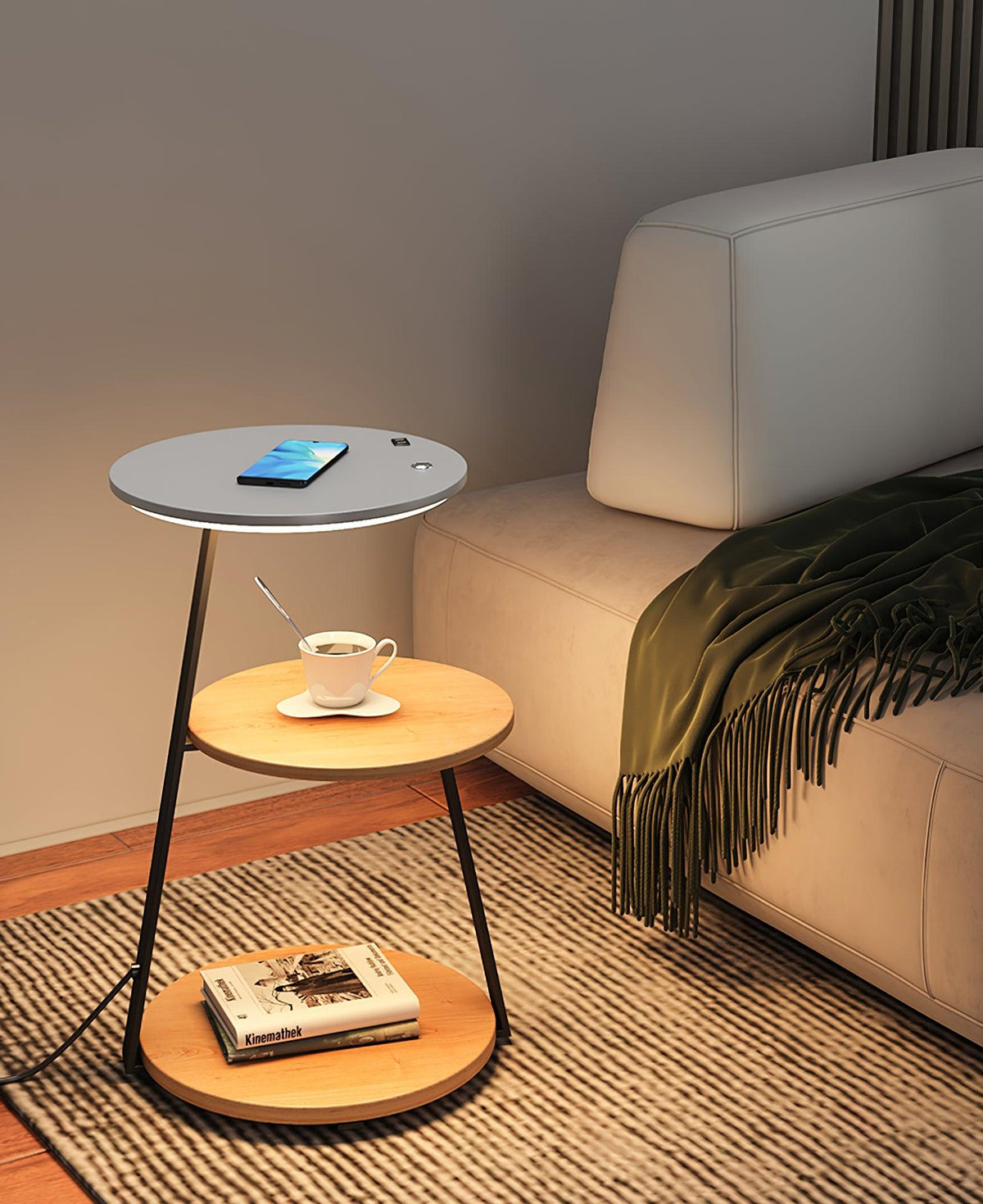 Mard Wood Contemporary Floor Lamp