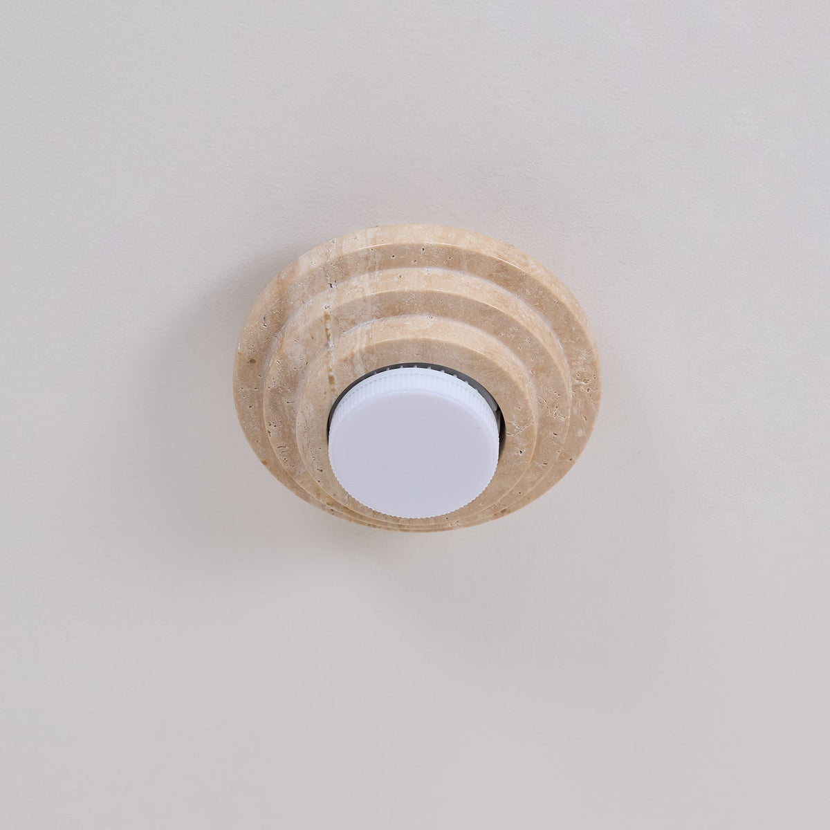 Zadoraris Tiered-Disc Travertine Ceiling Light