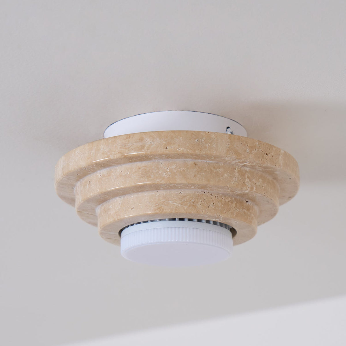 Zadoraris Tiered-Disc Travertine Ceiling Light