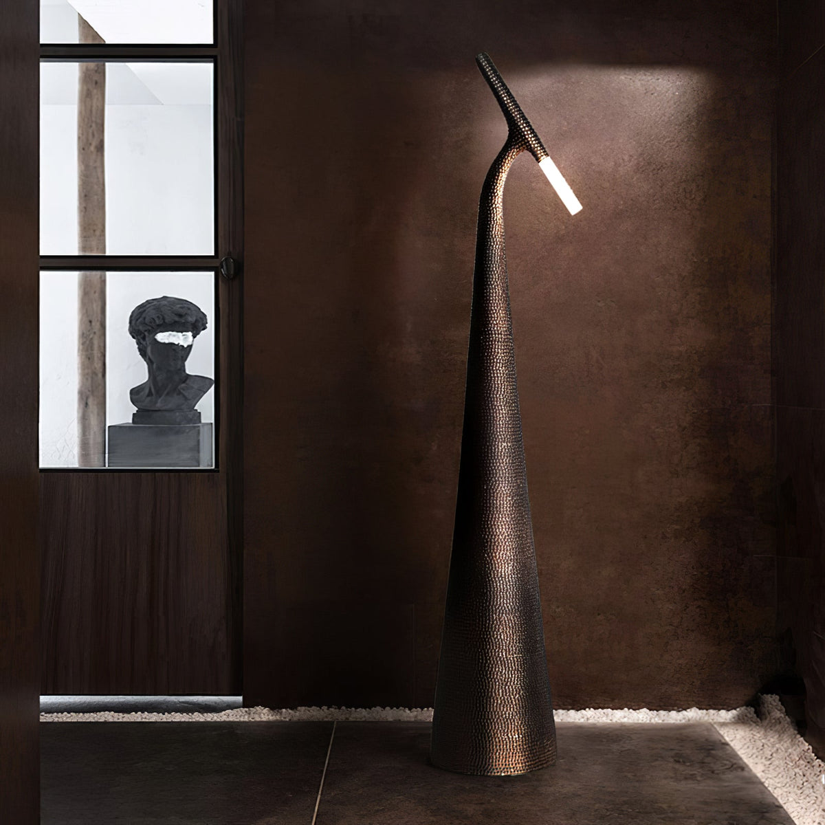 Sysolyra Textured Resin Floor Lamp