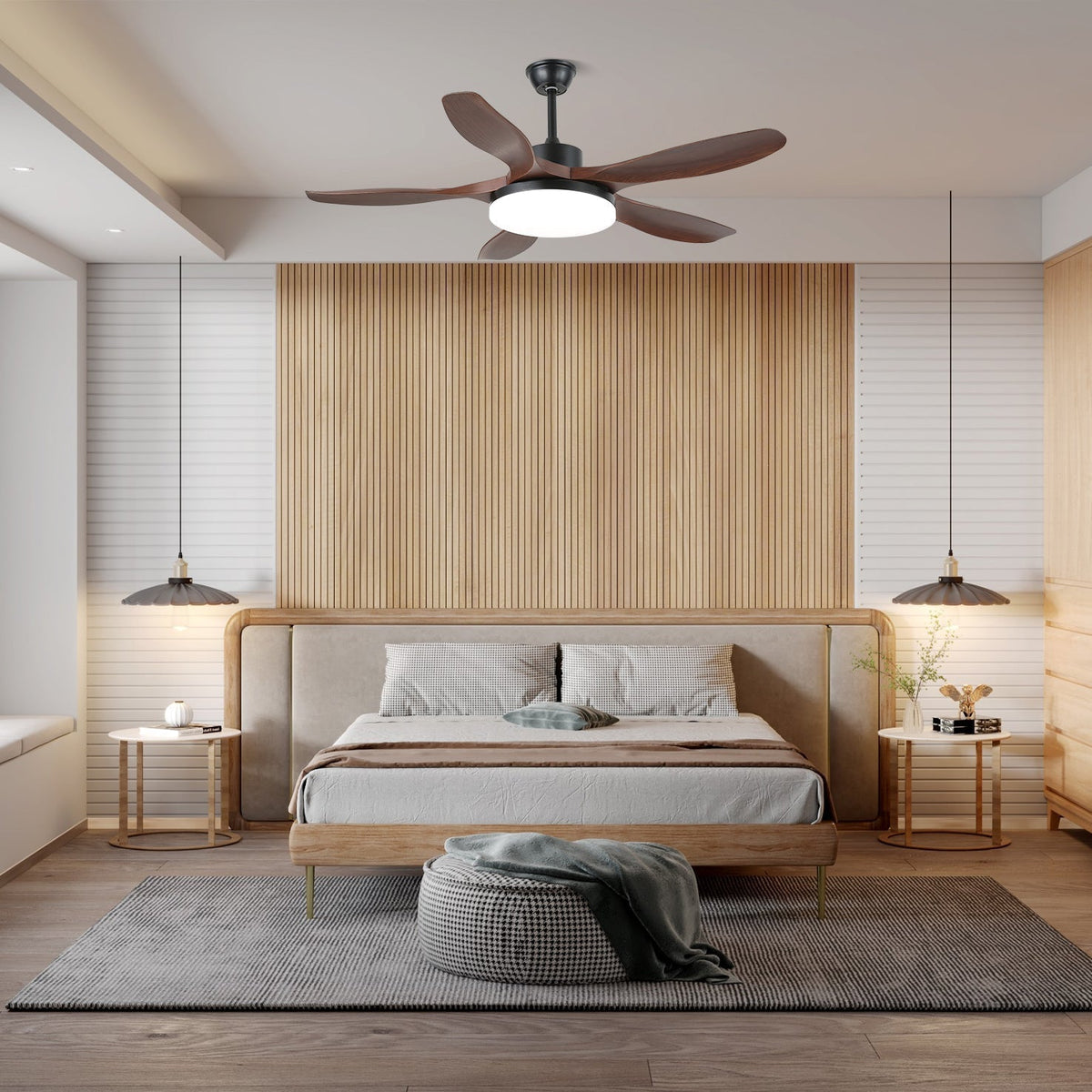 Yvette Modern Ceiling Fan Light 48/52 Livingroom