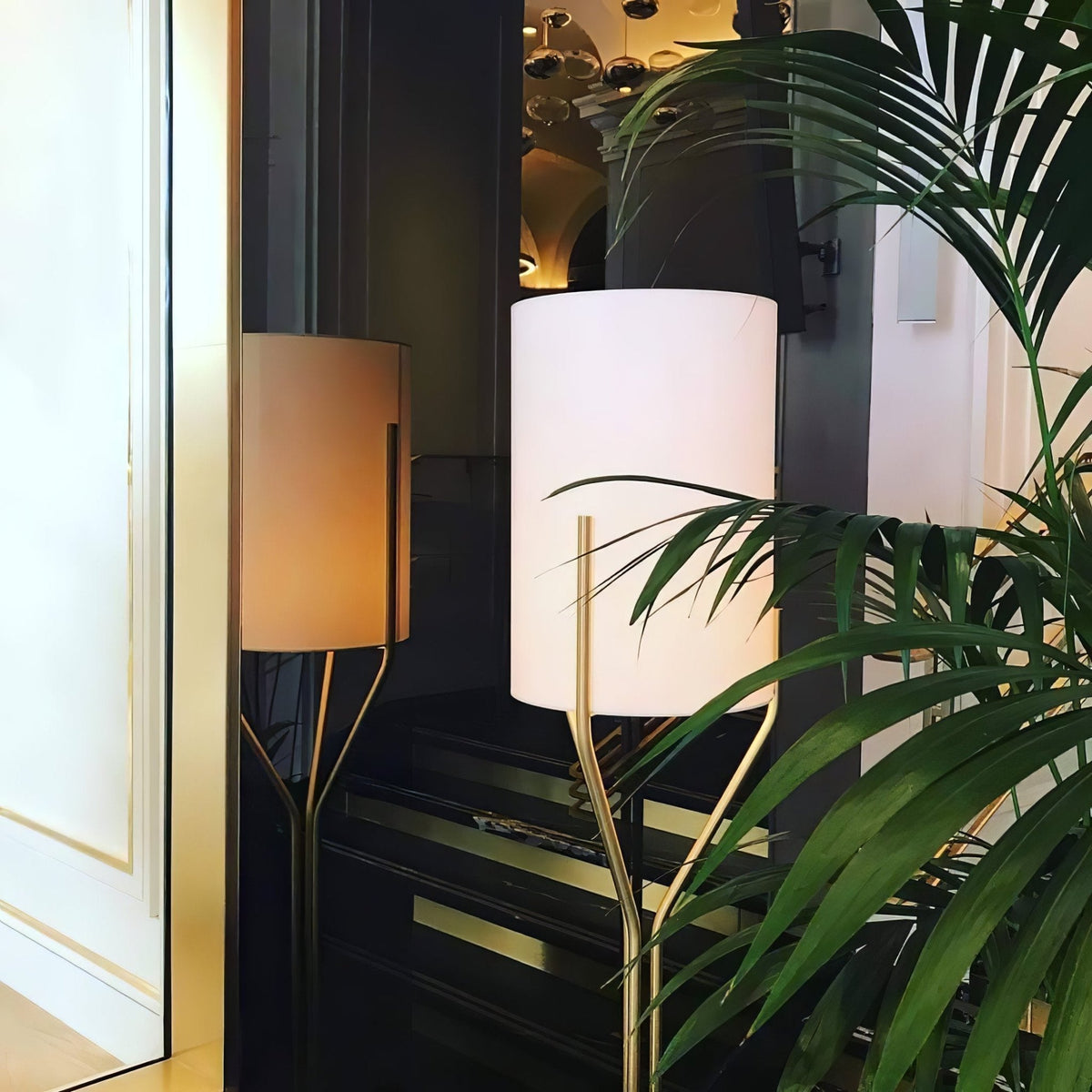 Aureina Glam Brass Floor Lamp
