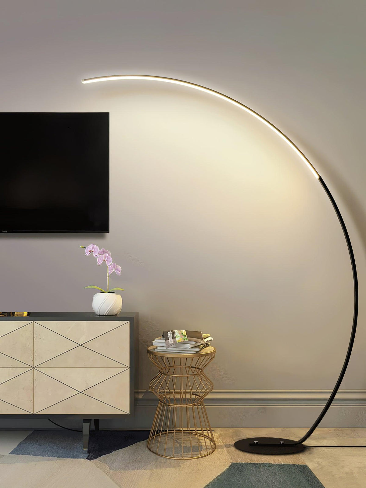 Zophaor Mid-Century Glass & Brass Wall Light