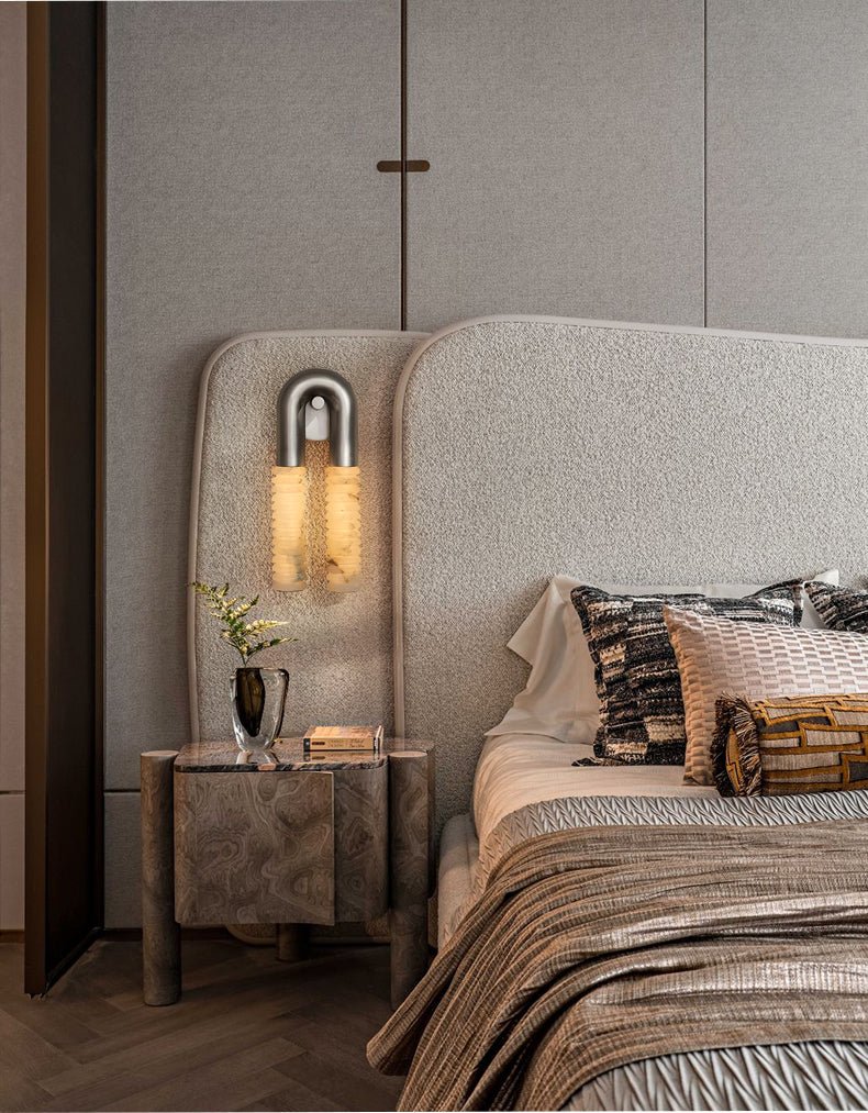 Talbe Alabaster Arc Ridge Modern Wall Lamp