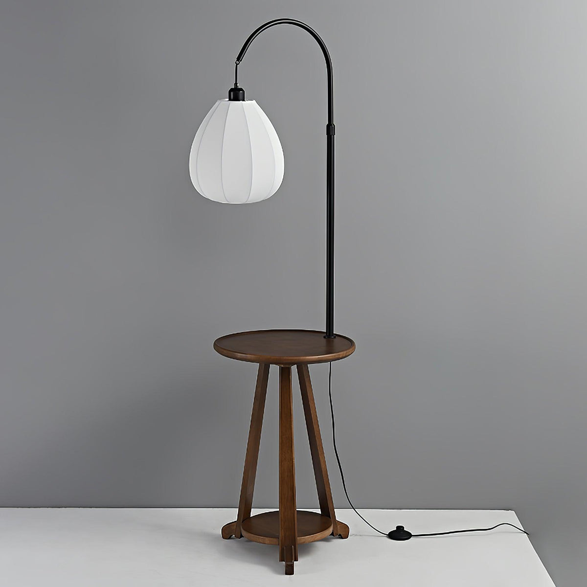Vazoril Multifunctional Wood Fabric Floor Lamp