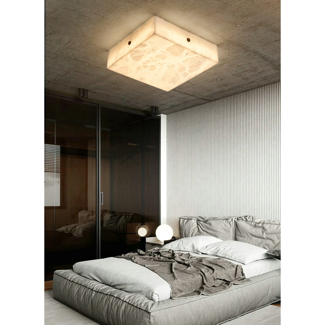 Rauduvys Modern Minimalist Alabaster Ceiling Light