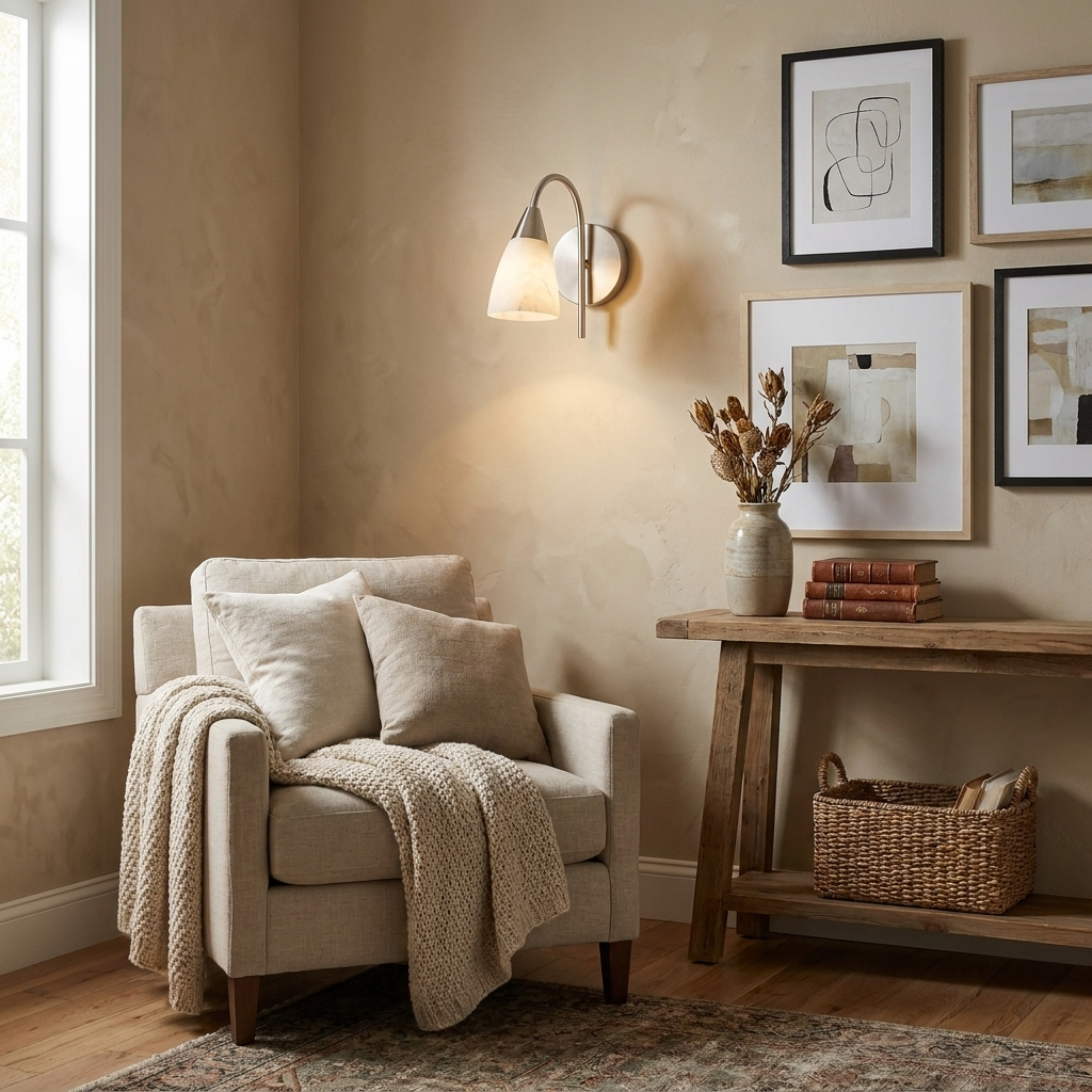 Tormleigh Alabaster Wall Sconce