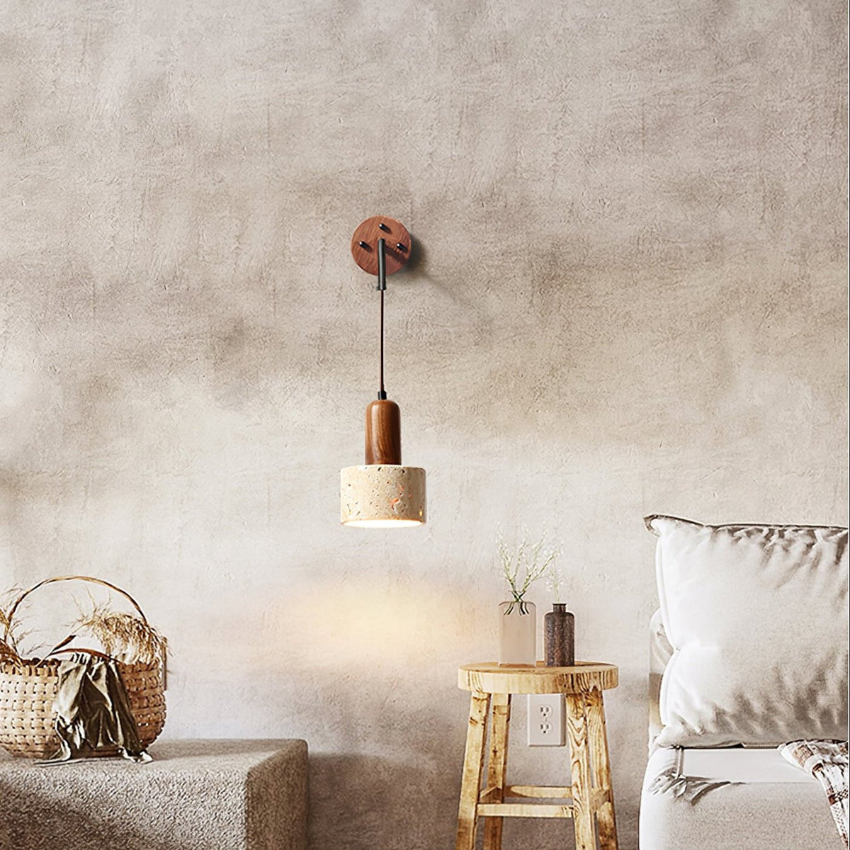 Valenella Travertine Wall Light