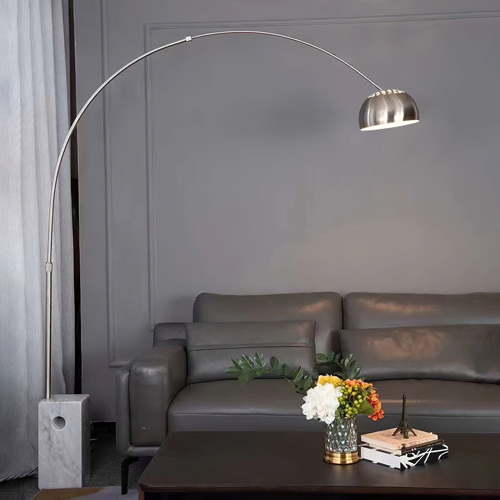 Alevra Steel Marble Floor Lamp