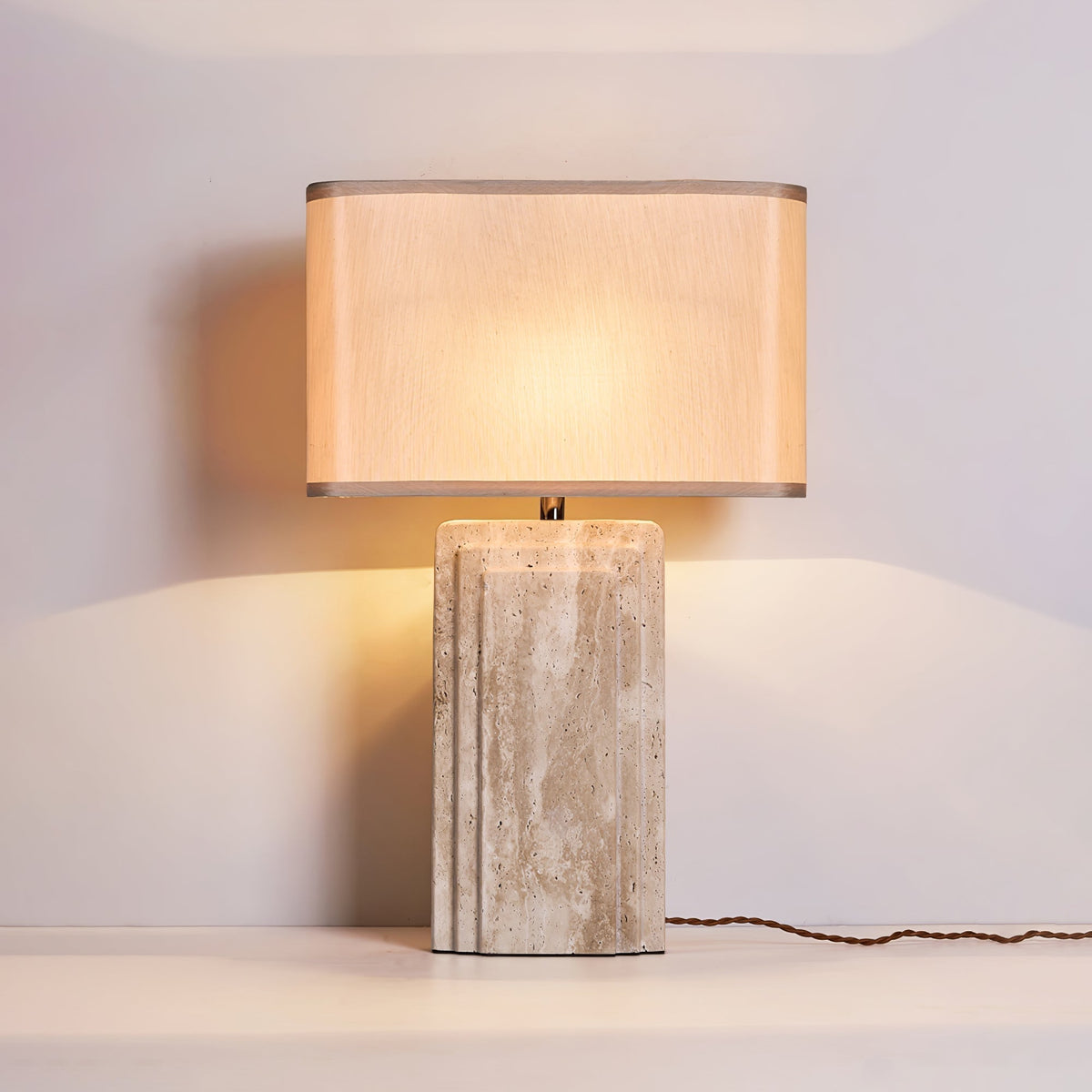 Cocare Travertine Table Lamp