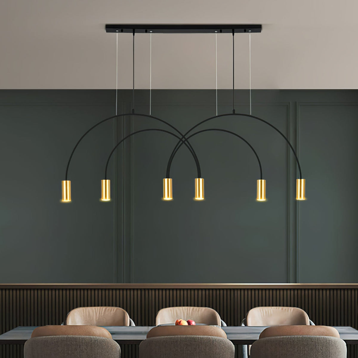 Noriel Pendant Lamp Overlapping Cylinder Minimalist Dining Room