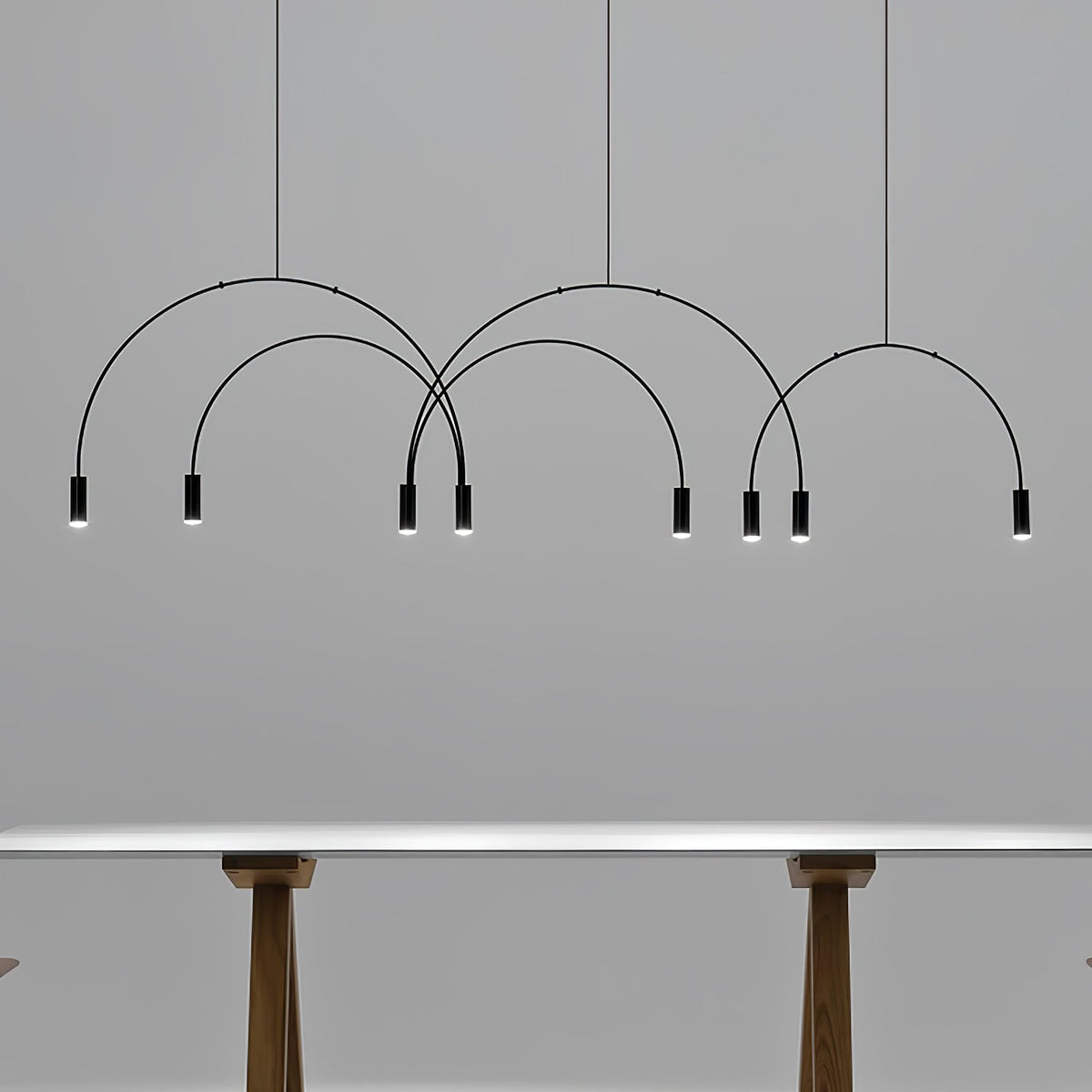 Noriel Pendant Lamp Overlapping Cylinder Minimalist Dining Room
