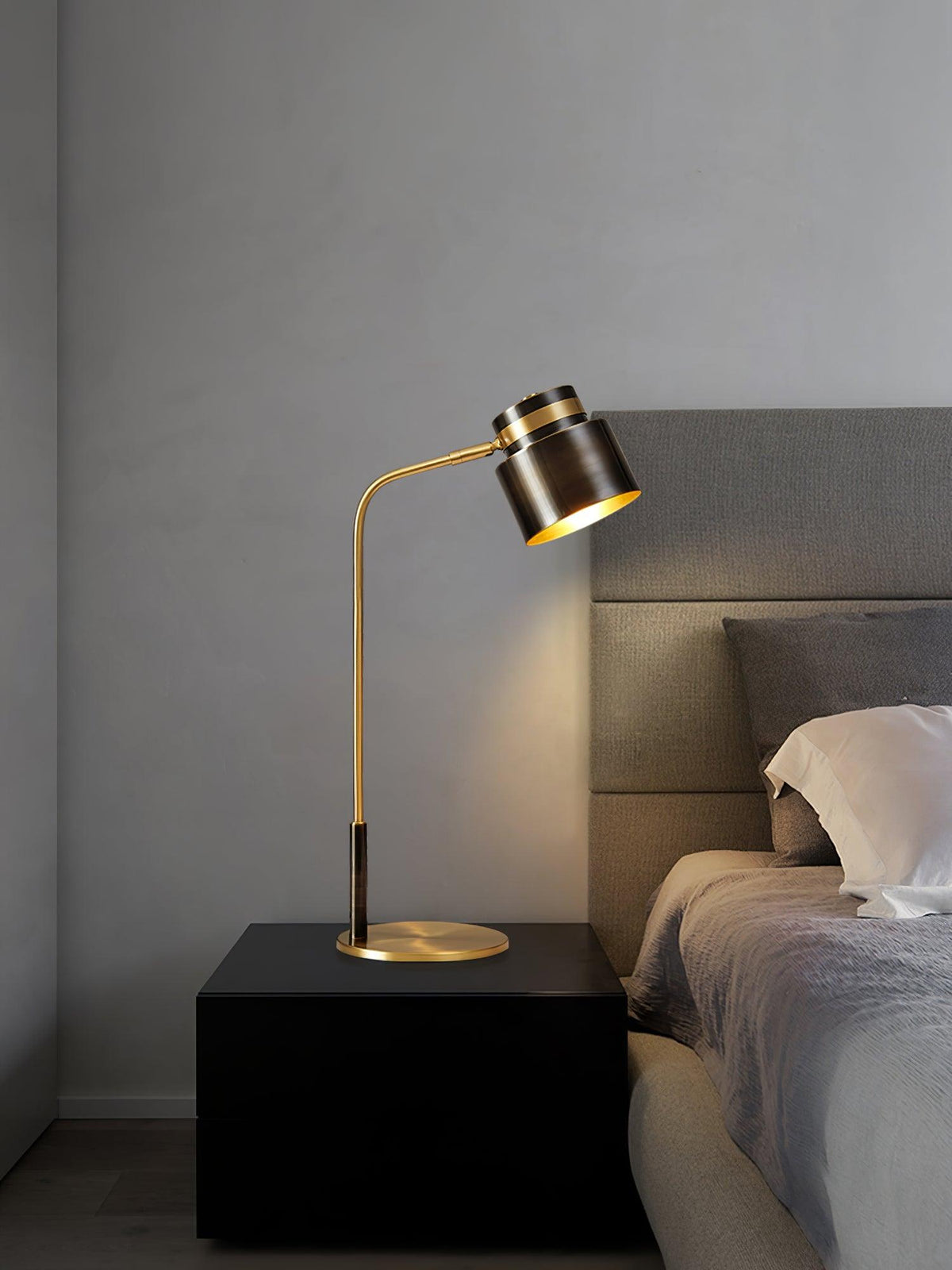 Zorase Brass Industrial Table Lamp