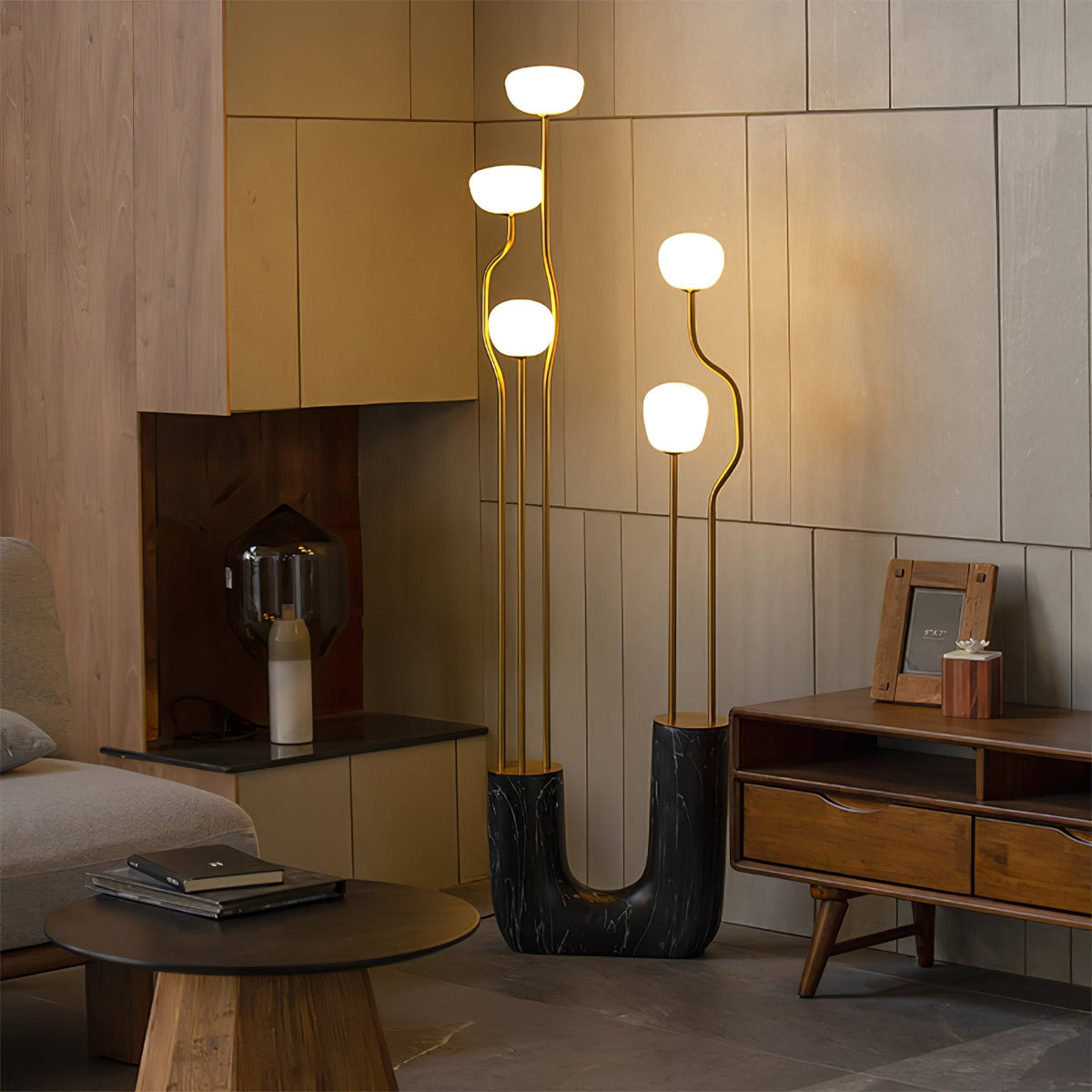 Lumon Marble Brass Modern Floor Lamp
