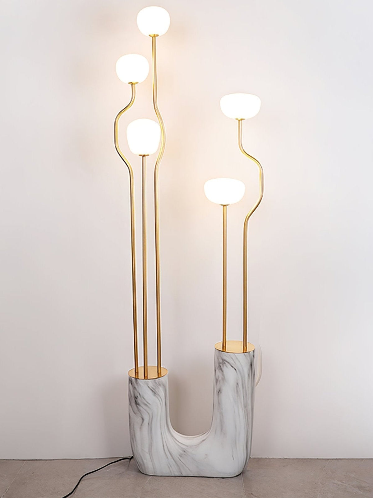 Lumon Marble Brass Modern Floor Lamp