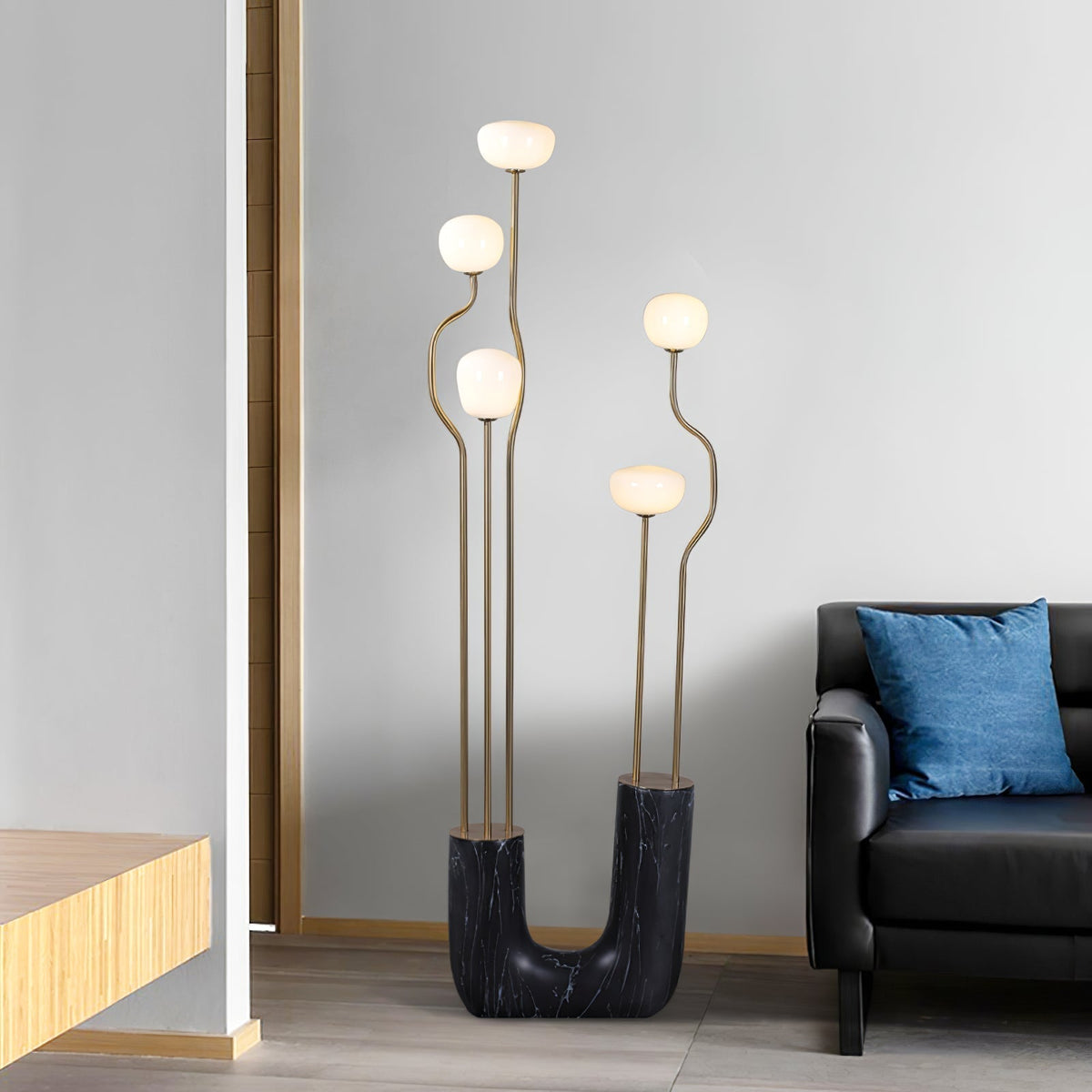 Lumon Marble Brass Modern Floor Lamp