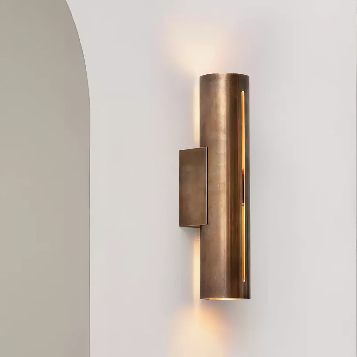 Avsilara Modern Minimalist Cylinder Brass Wall Light