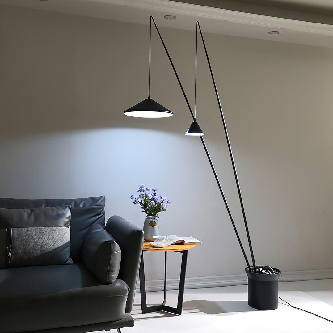 Canorara Multi-Arm Black Floor Lamp