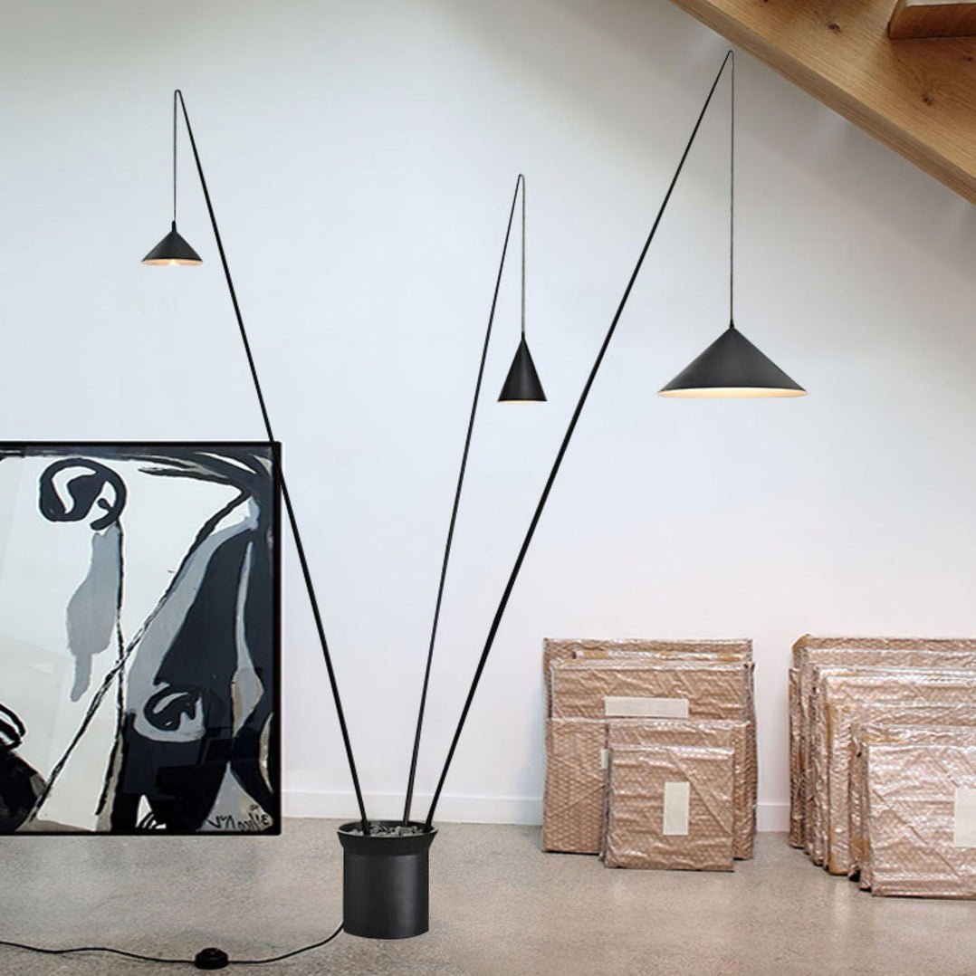 Canorara Multi-Arm Black Floor Lamp