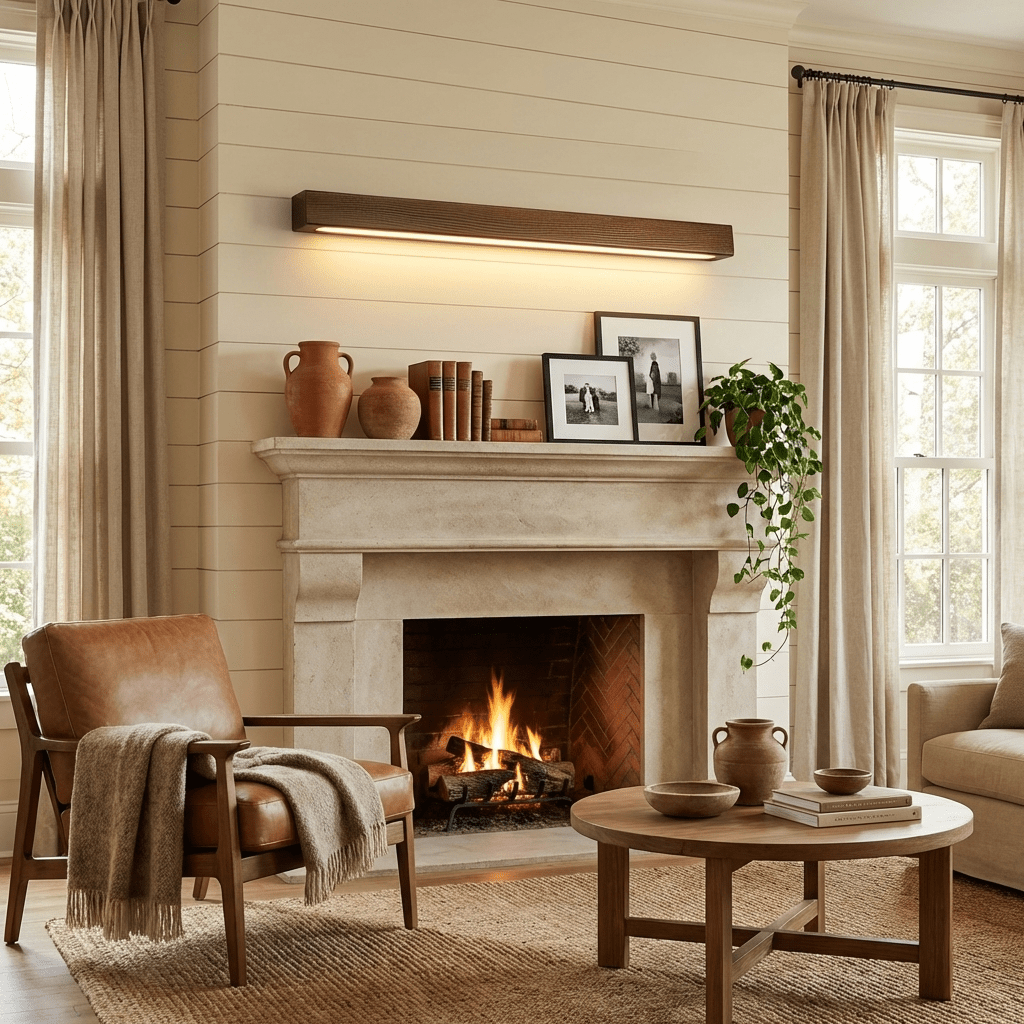 Fepia Linear Wood Indoor Wall Light
