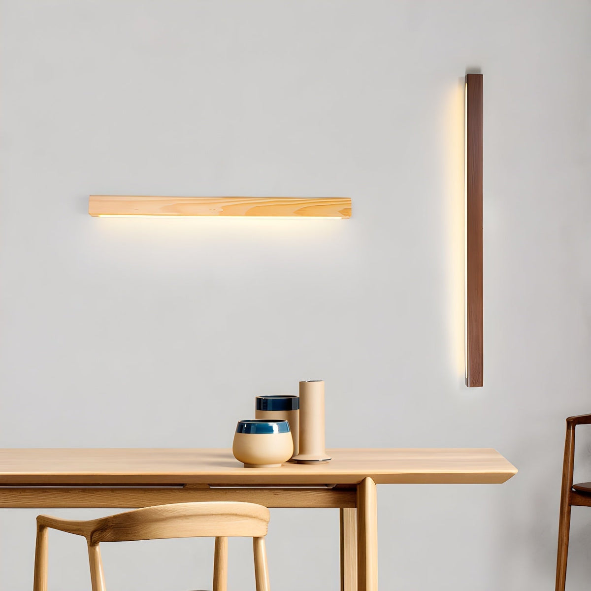 Elvivine Wall Light Wood Linear Minimalist LED