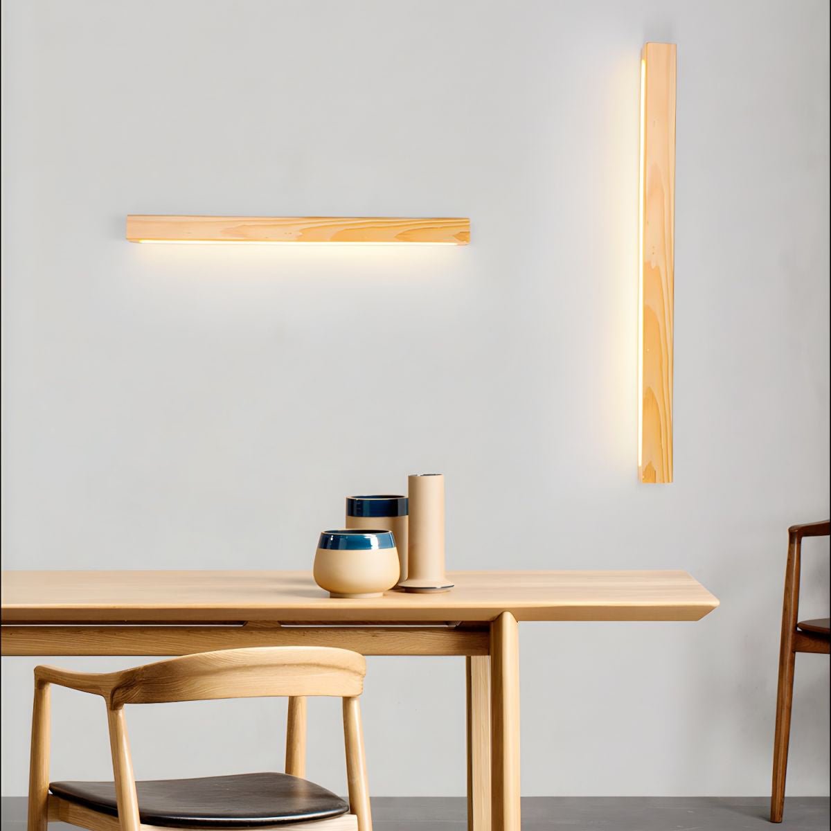 Gareth Wall Light Wood Linear Minimalist LED