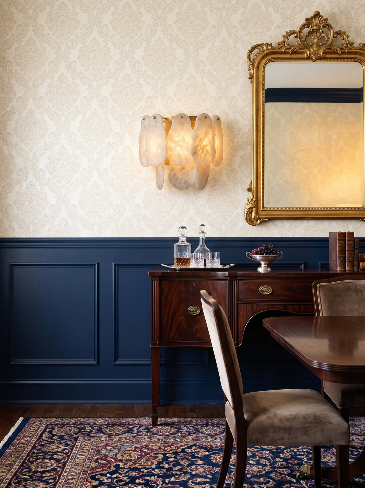 Quenstone Irregular Alabaster Wall Sconce