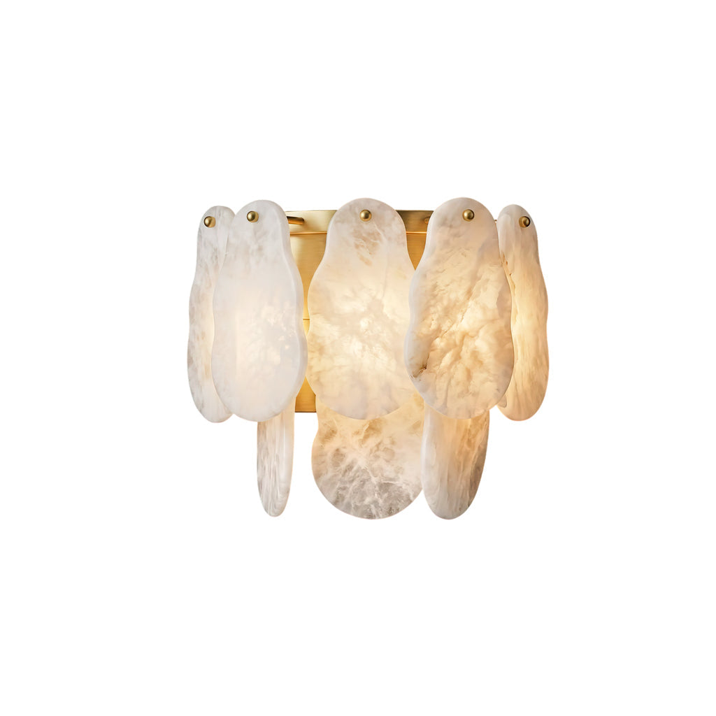 Quenstone Irregular Alabaster Wall Sconce