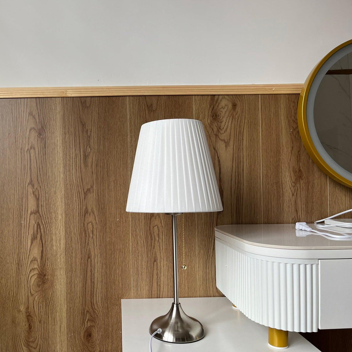 Simplicity Pleated Fabric Table Lamp