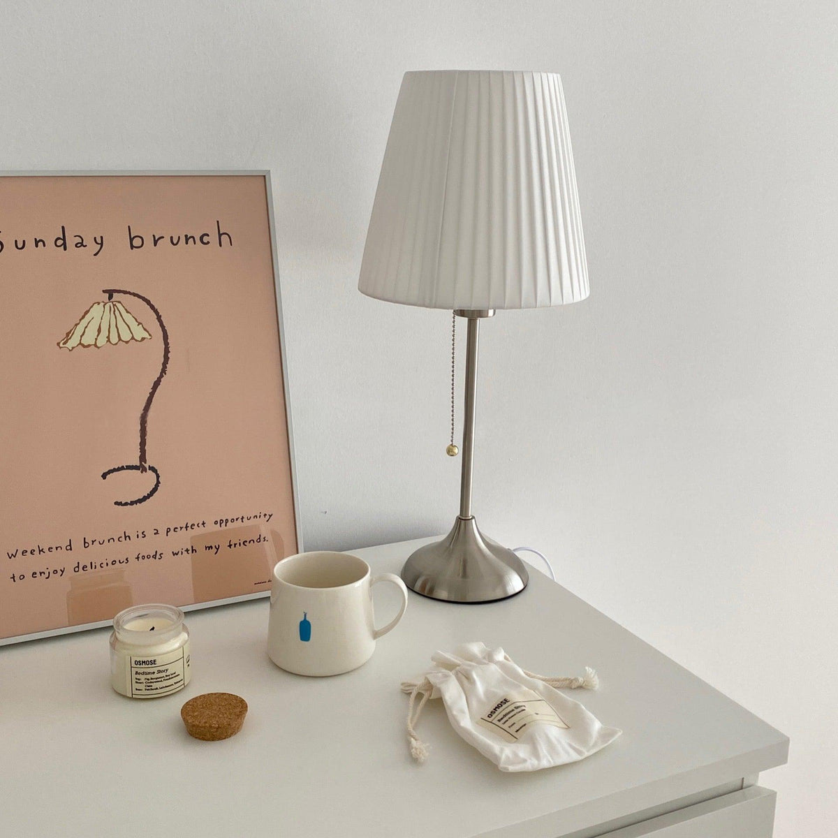 Simplicity Pleated Fabric Table Lamp