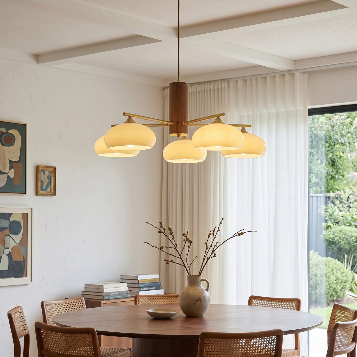 Yado Elliptical Persimmon Chandelier