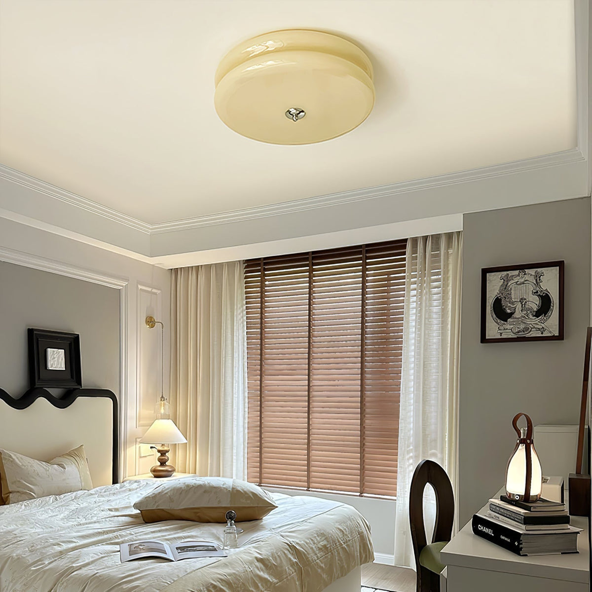 Eirinine Ceiling Light Art Deco Vintage Glass