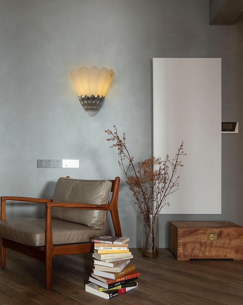 Marbe Vintage Alabaster Petal Wall Lamp