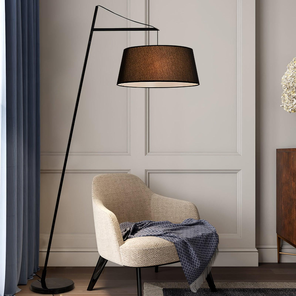 Votalyra Modern Fabric Floor Lamp