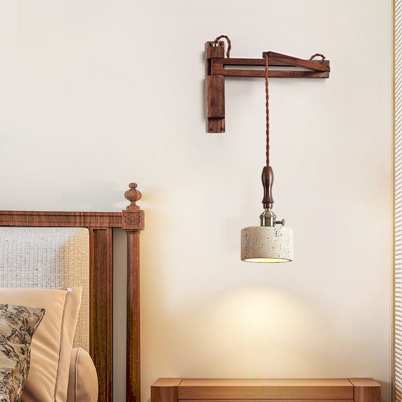 Sven Modern Yellow Travertine Wall Lamp