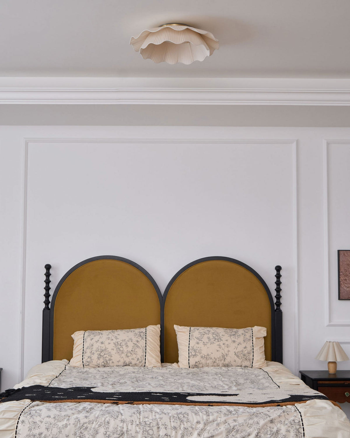 Yiuma Fabric Wave Flush Mount Ceiling Light