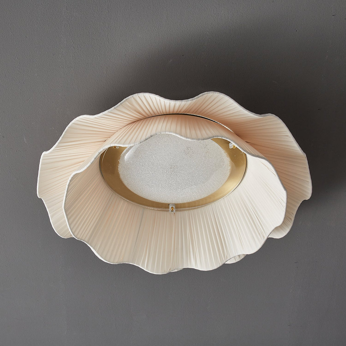 Yiuma Fabric Wave Flush Mount Ceiling Light