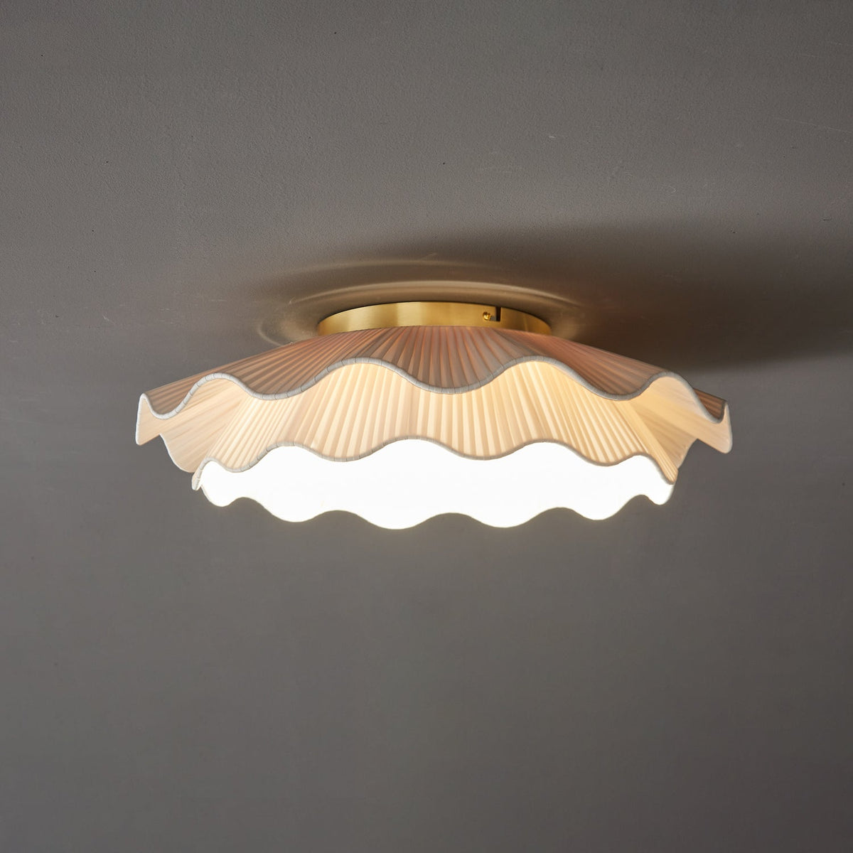 Yiuma Fabric Wave Flush Mount Ceiling Light