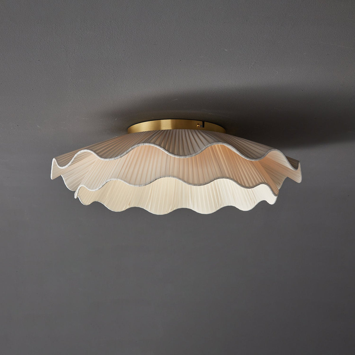 Yiuma Fabric Wave Flush Mount Ceiling Light