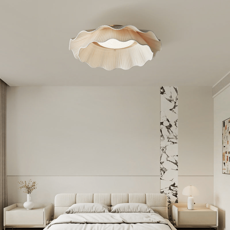 Yiuma Fabric Wave Flush Mount Ceiling Light