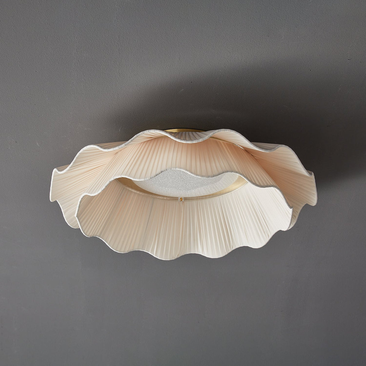 Yiuma Fabric Wave Flush Mount Ceiling Light
