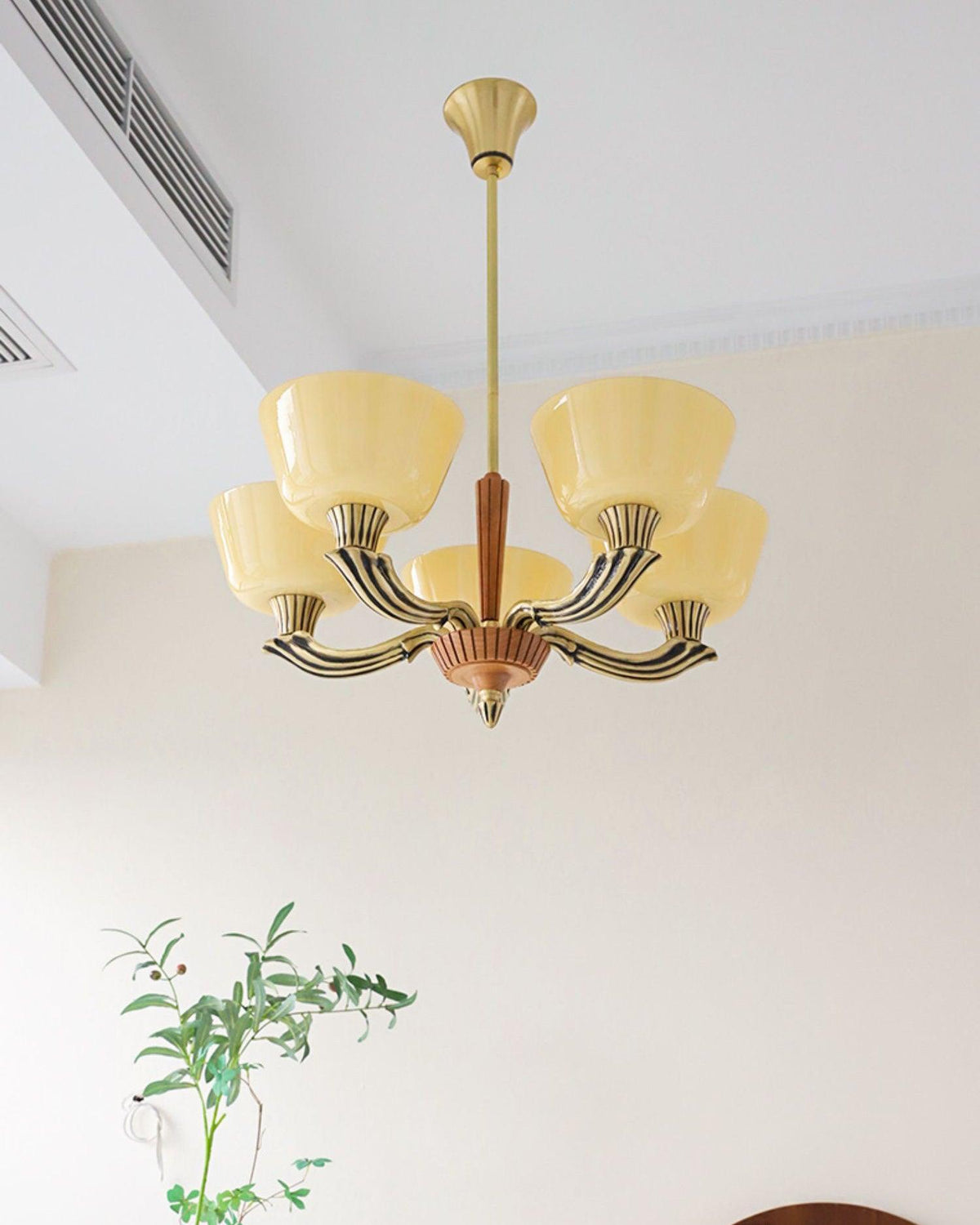Rolvin Chandelier Flared Shade Vintage