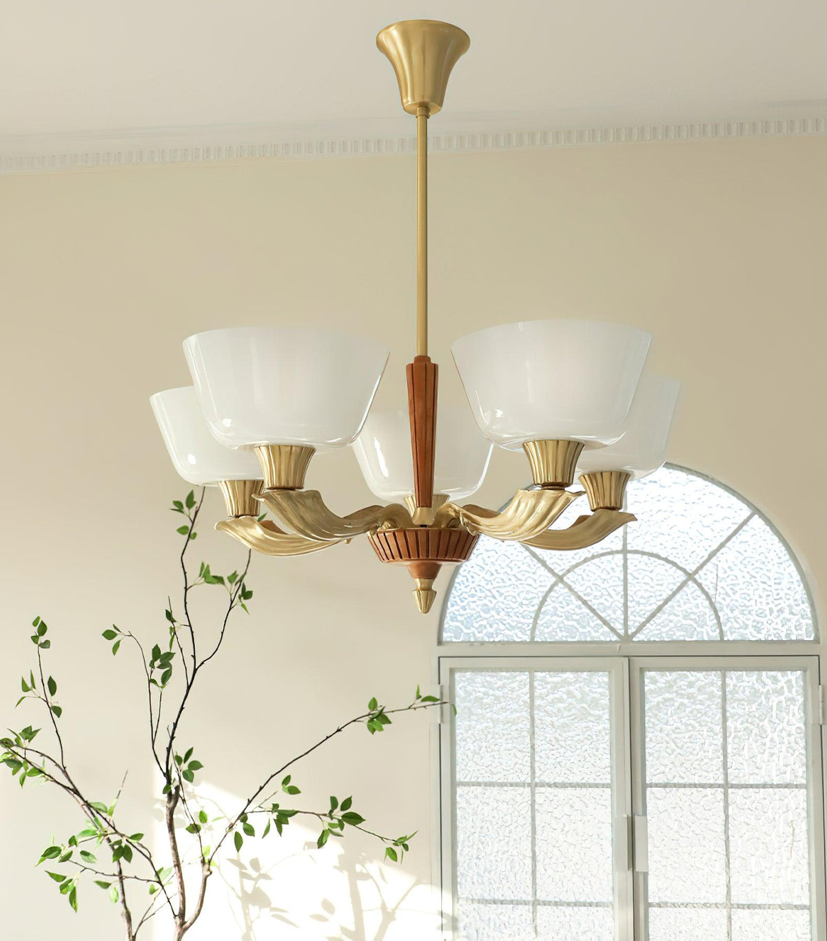Rolvin Chandelier Flared Shade Vintage